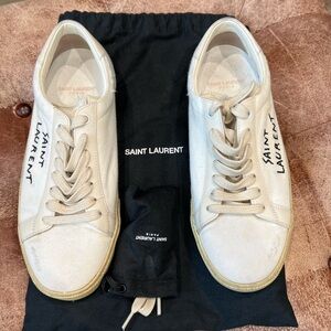 Saint Laurent White and Black Women's Sneakers